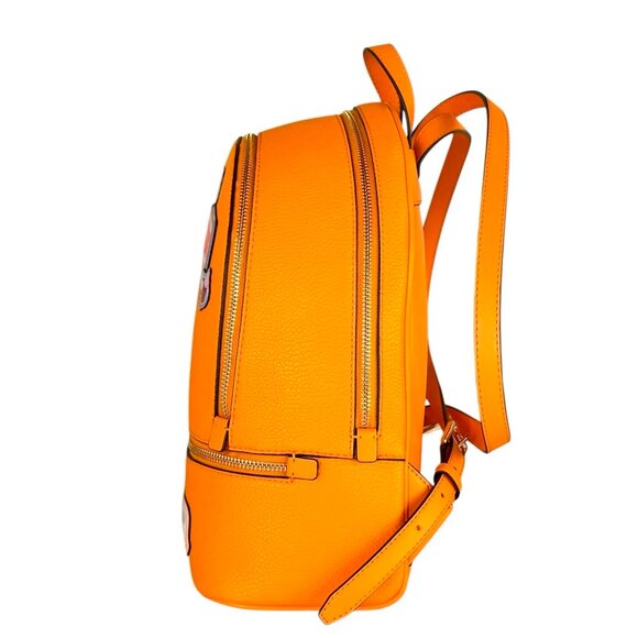 S Michael Kors Rhea Medium Embellished Orange Leather Backpack 35T5GRAB2I NWT main image 9